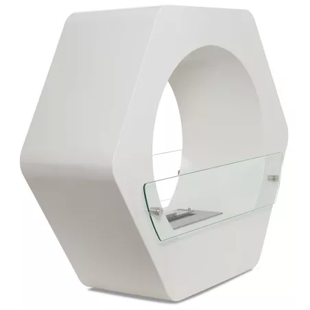 Chimenea de etanol de pie con forma de nuez Color Blanco