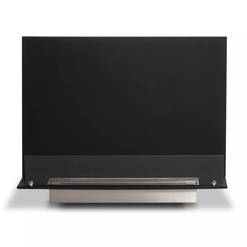 Placas de acero negro para decorar su quemador de bioetanol Anchura de la chapa de acero Placas de 75 cm para quemador de 52 cm