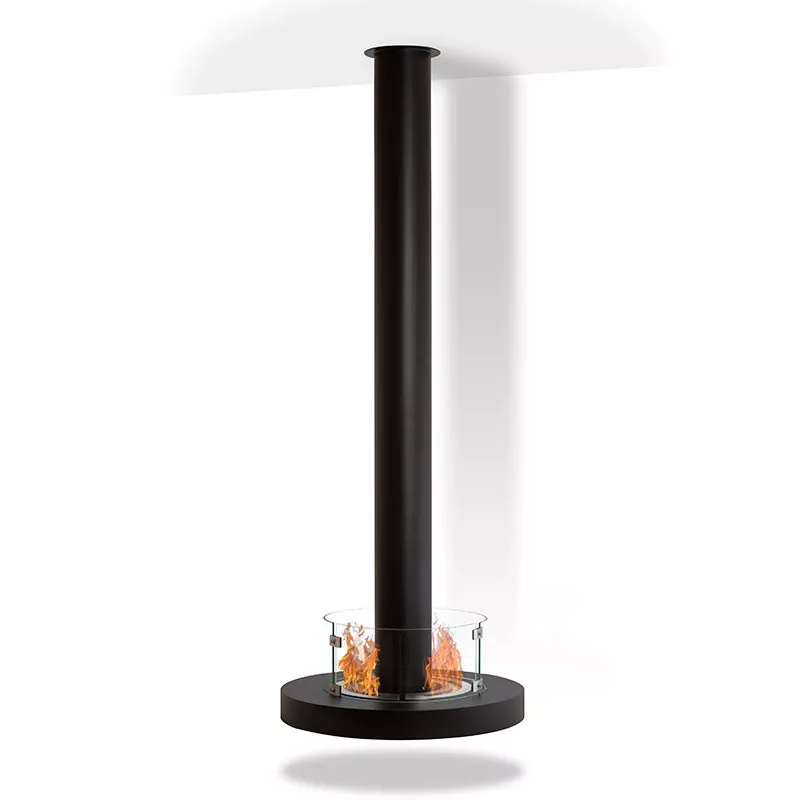 Chimenea de etanol suspendida con 2 quemadores Color Negro
