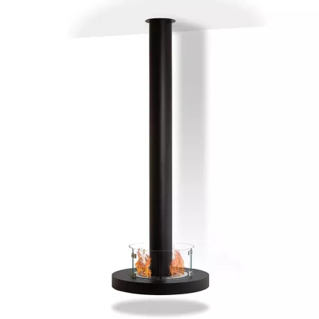 Chimenea de etanol suspendida con 2 quemadores Color Negro