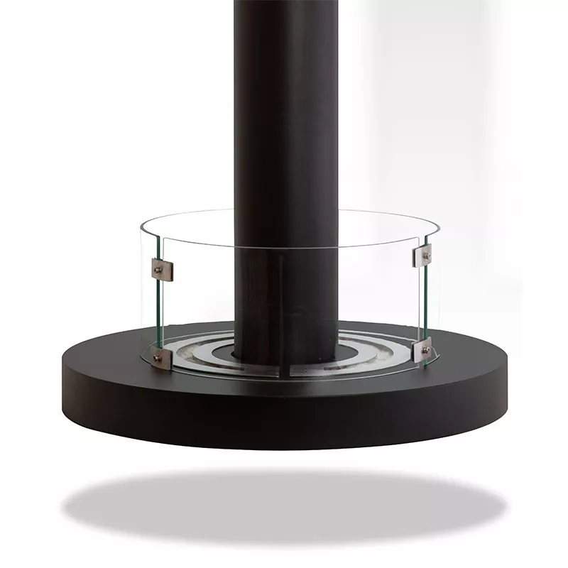 Chimenea de etanol suspendida con 2 quemadores Color Negro