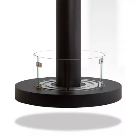 Chimenea de etanol suspendida con 2 quemadores Color Negro
