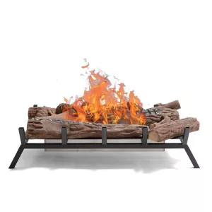 Chimenea de bioetanol con leños cerámicos