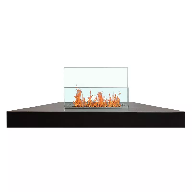 Chimenea angular, 110 x 30 x 9,5 cm Color Acero inoxidable cepillado