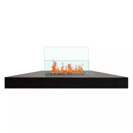 Chimenea angular, 110 x 30 x 9,5 cm Color Acero inoxidable cepillado
