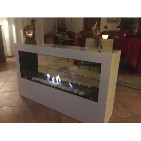 Chimenea XXL andromède, quemador 80 cm Color Blanco