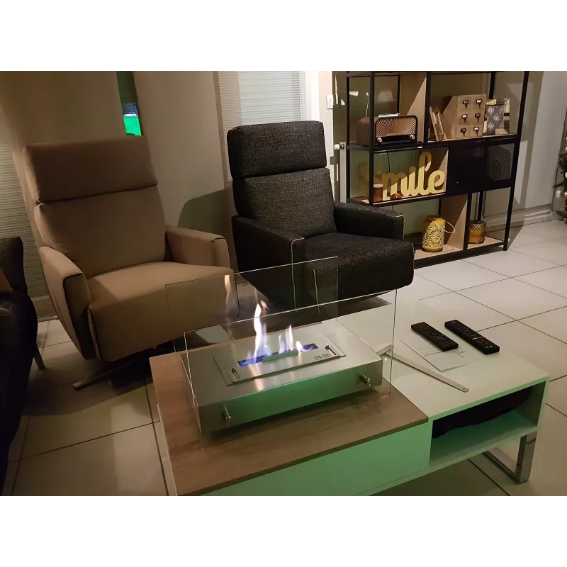 Chimenea de etanol de sobremesa Novita Color Blanco