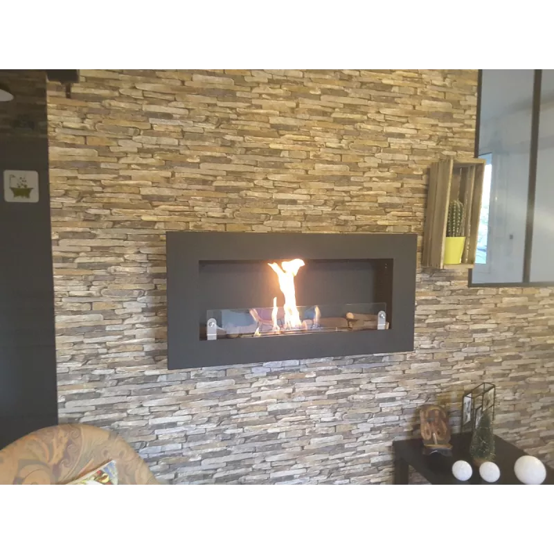 Novochimenea de etanol de dos quemadores Color Negro