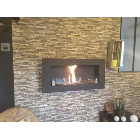 Novochimenea de etanol de dos quemadores Color Negro