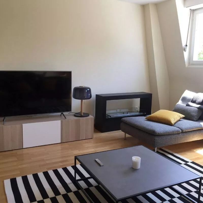 Chimenea XXL andromède, quemador 80 cm Color Blanco