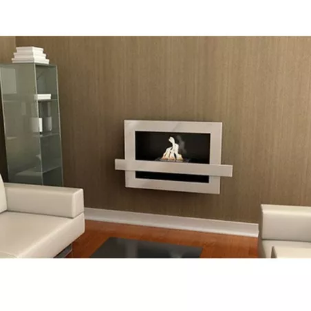 Chimenea urbana de bioetanol, 110x65x24cm Color Blanco