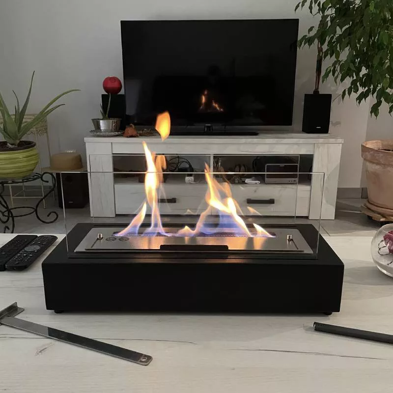 Kobé Chimenea de etanol independiente - XL Color Negro