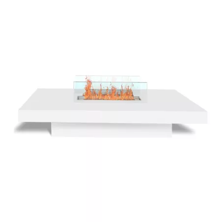 Mesa de centro con quemador de bioetanol Color Blanco brillante