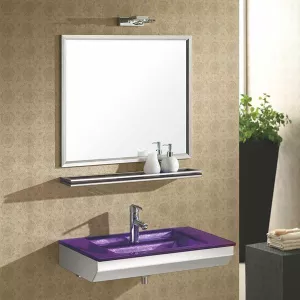 Lavabo de cristal ciruela esmeralda : Wikao hogar y diseño