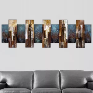 Pintura 3D nueva york, NY pintura en relieve, 160x50x7 cm