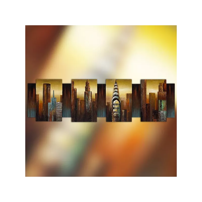 Pintura en relieve Nueva York, 170x50x7 cm
