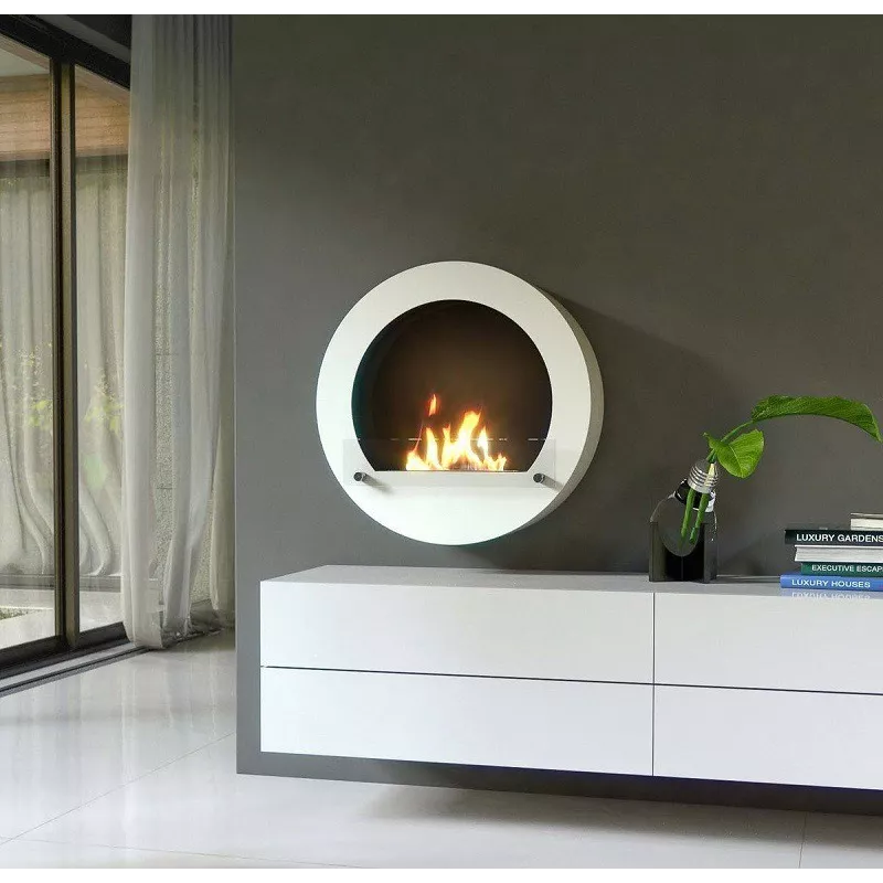 Chimenea de etanol redonda Hublo Color Blanco