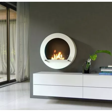 Chimenea de etanol redonda Hublo Color Blanco