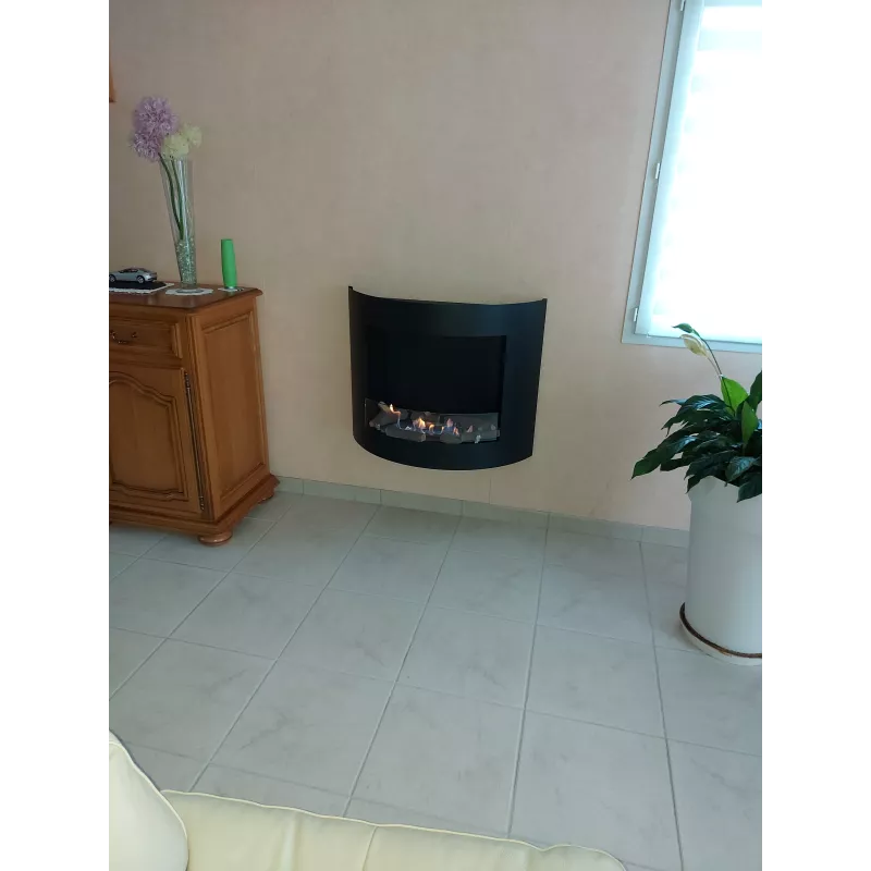 HarmonieChimenea de etanol , 84x27x68cm Color Blanco Quemador 2.2L/4kW
