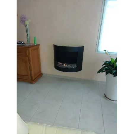 HarmonieChimenea de etanol , 84x27x68cm Color Blanco Quemador 2.2L/4kW