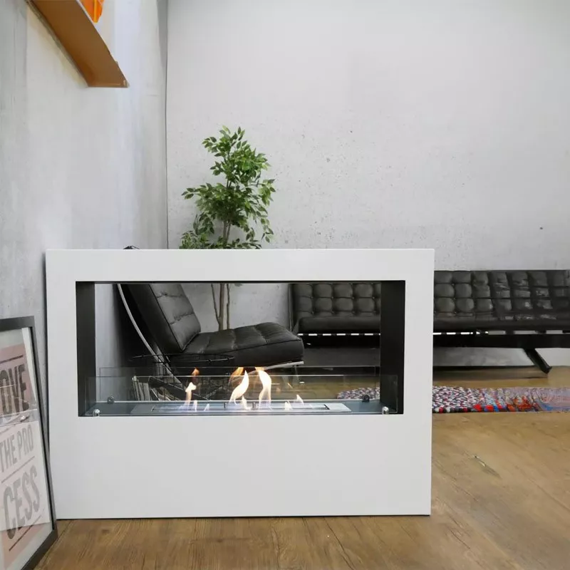Chimenea XXL andromède, quemador 80 cm Color Blanco