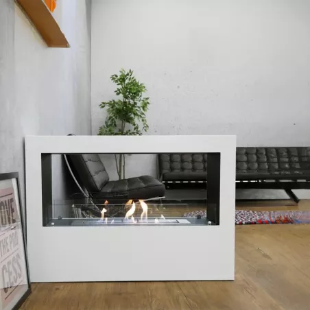 Chimenea XXL andromède, quemador 80 cm Color Blanco