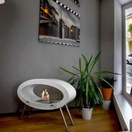 Chimenea independiente Ambroise Color Blanco