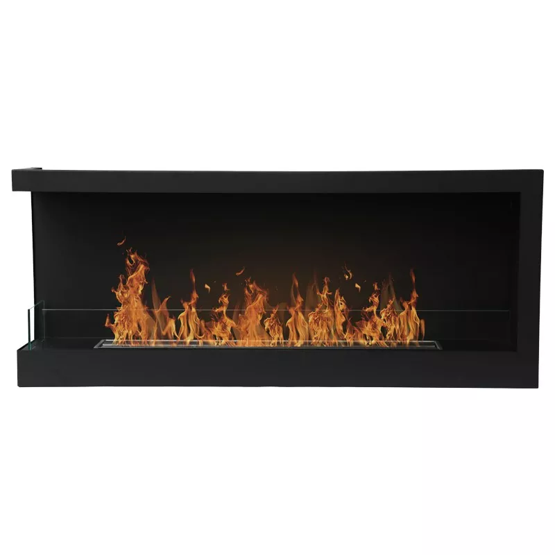 Murcie Chimenea de bioetanol empotrada XL Color Negro Apertura Abrir a la izquierda