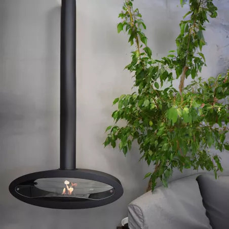 Chimenea de etanol suspendida Modica Color Negro