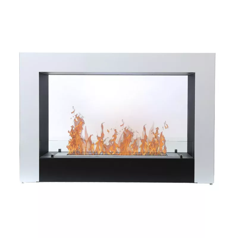 Acarenza Chimenea de bioetanol, chimenea de etanol | Wikao Color Blanco brillante