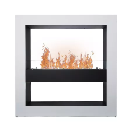CalgariChimenea de etanol XXL , quemador de 80 cm Color Blanco brillante