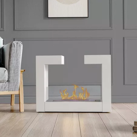 Chimenea de etanol autoportante - Berlin XL Color Blanco