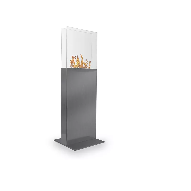 Chimenea de etanol Tower, 45 x 45 x 135 cm Color Acero inoxidable cepillado