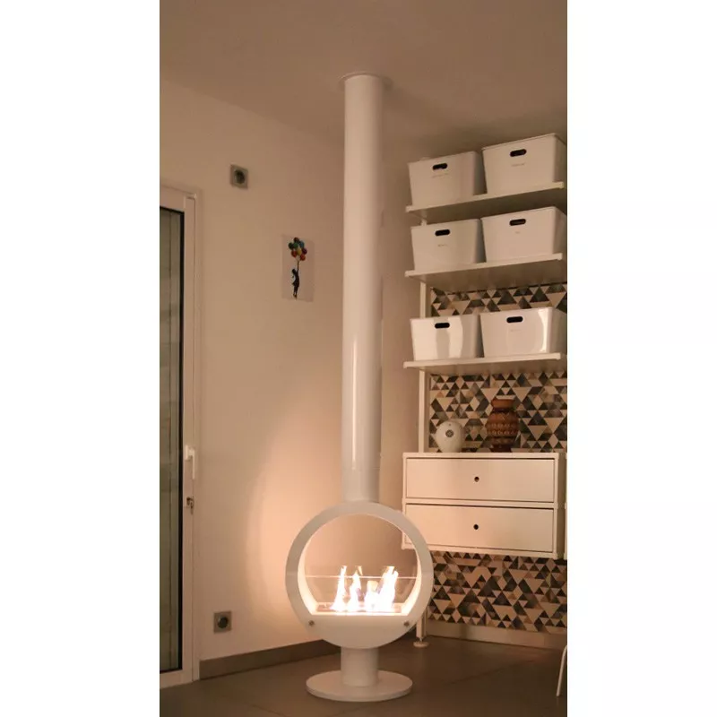 Chimenea mural Zenica Color Blanco brillante