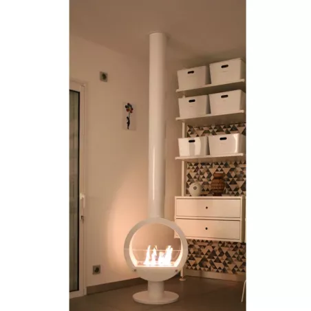 Chimenea mural Zenica Color Blanco brillante