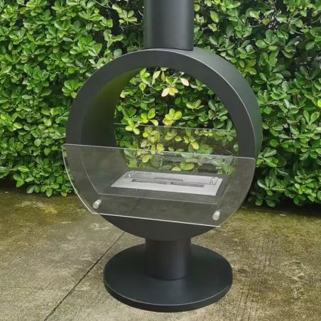 Chimenea mural Zenica Color Negro