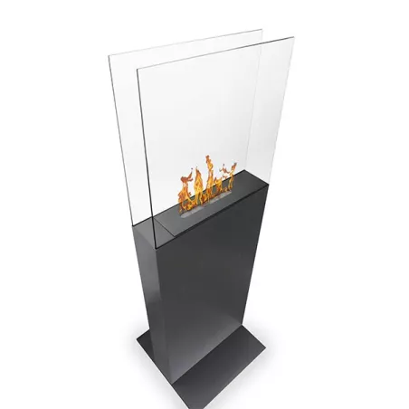 Chimenea de etanol Tower, 45 x 45 x 135 cm Color Acero inoxidable cepillado
