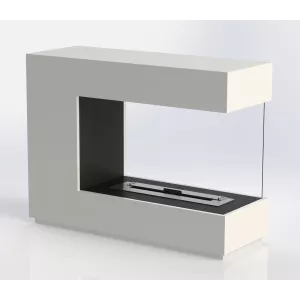 Chimenea de etanol de diseño blanco