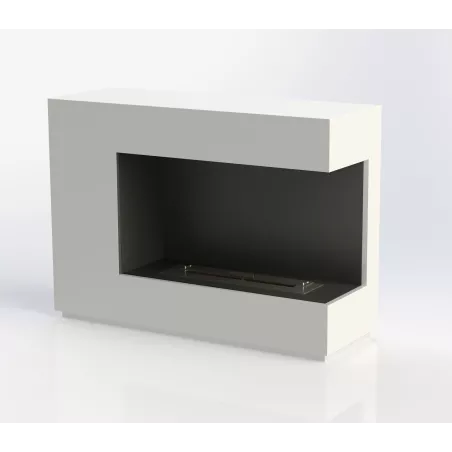 XXL Chimenea de etanol blanca Color Blanco brillante