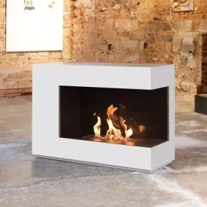 XXL Chimenea de etanol blanca