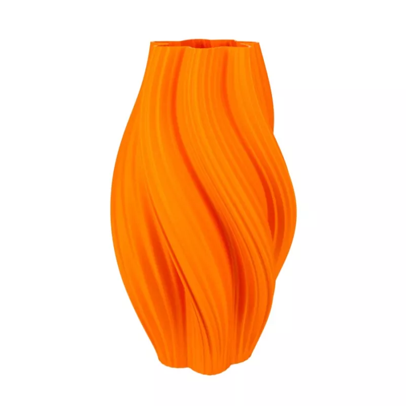 Jarrón Curba ultra diseño Color Naranja Tamaño 20 cm