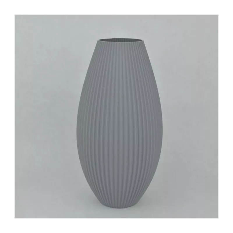 Jarrón de diseño Pila Color Gris Tamaño 15 cm