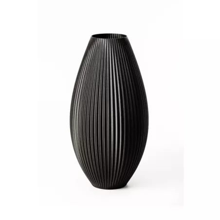 Jarrón de diseño Pila Color Negro Tamaño 15 cm