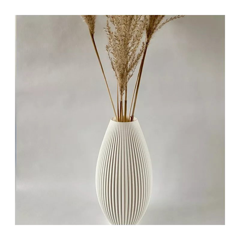 Jarrón de diseño Pila Color Blanco Tamaño 15 cm