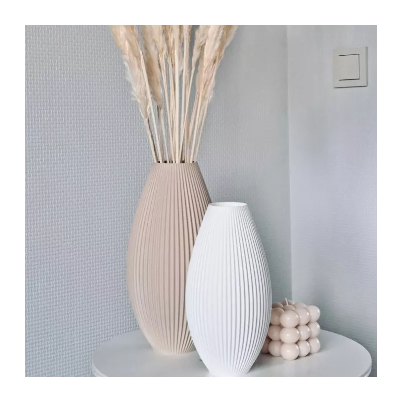 Jarrón de diseño Pila Color Negro Tamaño 15 cm