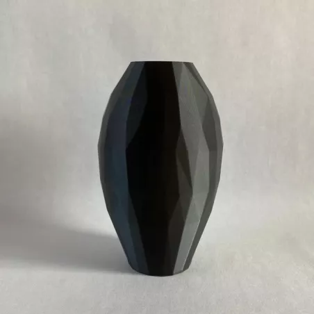 Jarrón de diseño oval Curla Color Negro Tamaño 20 cm