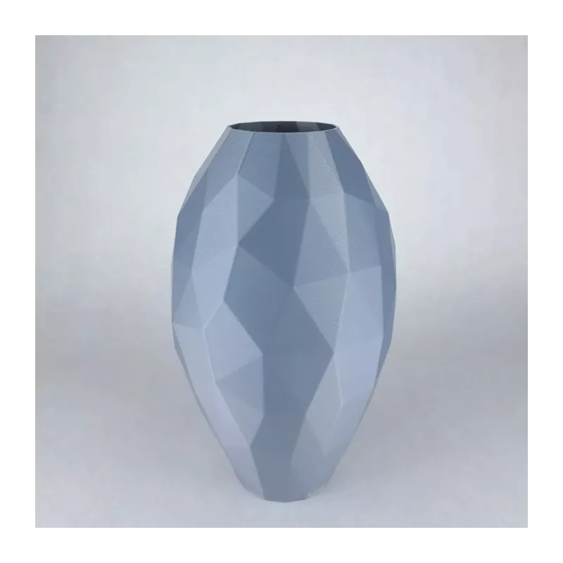 Jarrón de diseño oval Curla Color Plata Tamaño 20 cm