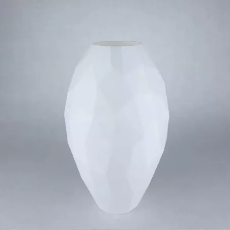 Jarrón de diseño oval Curla Color Blanco Tamaño 20 cm
