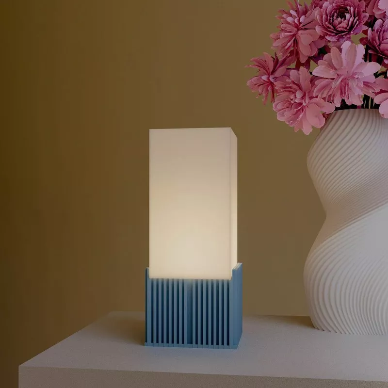 Lámpara de sobremesa "Light Box Color Azul Tamaño 23 cm