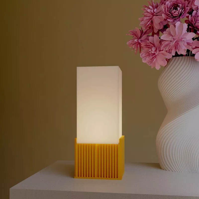 Lámpara de sobremesa "Light Box Color Naranja Tamaño 23 cm